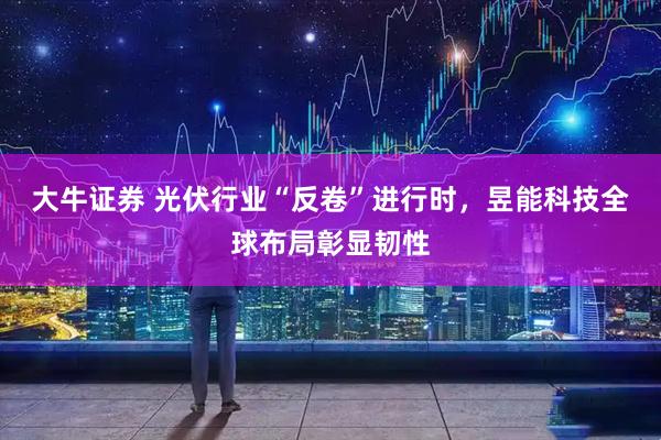 大牛证券 光伏行业“反卷”进行时，昱能科技全球布局彰显韧性