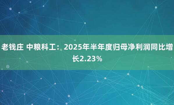 老钱庄 中粮科工：2025年半年度归母净利润同比增长2.23%