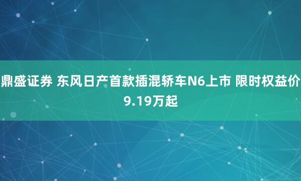 鼎盛证券 东风日产首款插混轿车N6上市 限时权益价9.19万起