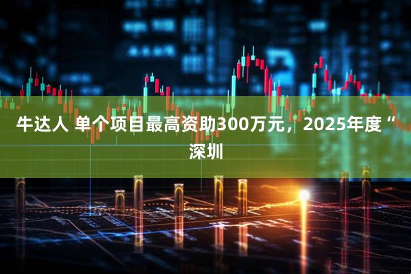 牛达人 单个项目最高资助300万元，2025年度“深圳