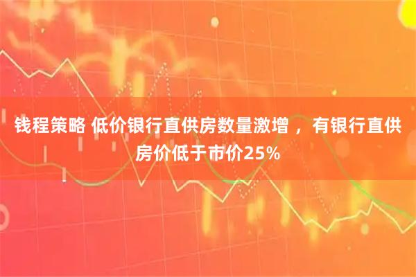 钱程策略 低价银行直供房数量激增 ,有银行直供房价低于市价25%